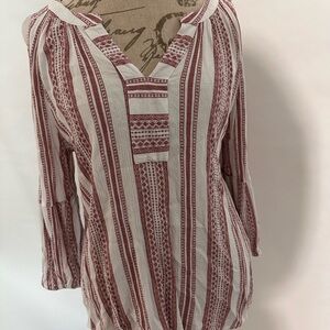 Brina and Em Colter Split Neck Top